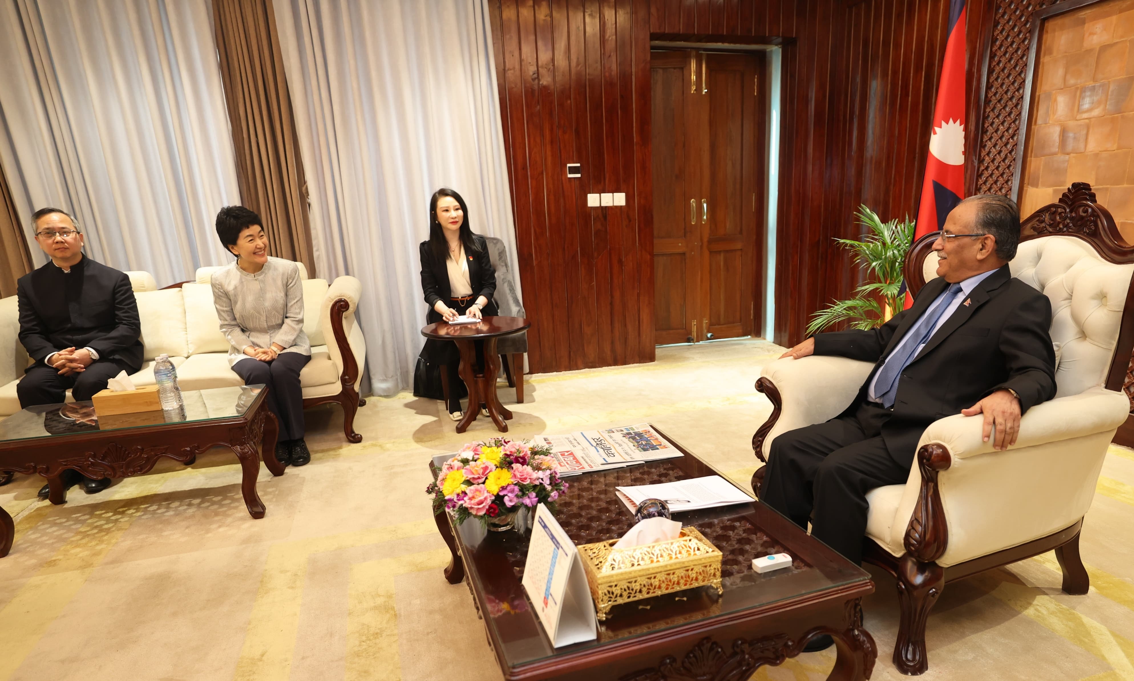 Chinese Vice Minister pays courtesy call on PM Dahal