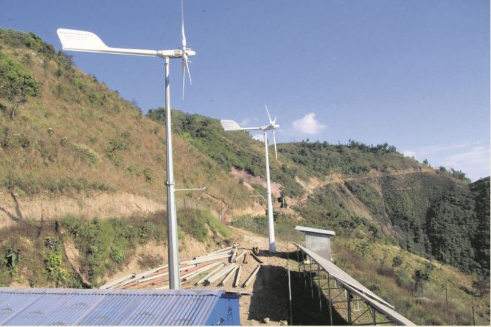 Palpa village generates electricity from wind energy