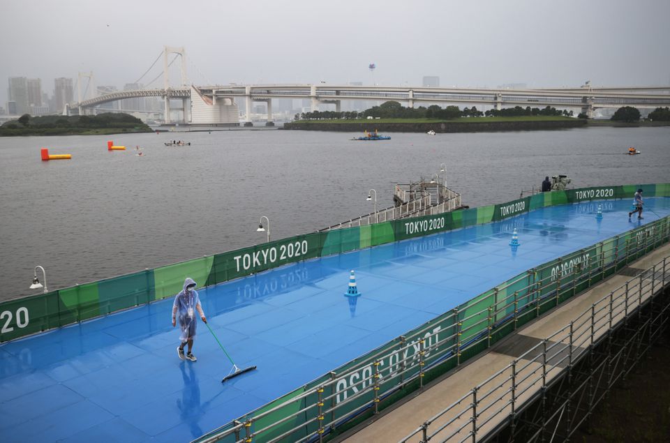 Storm buffets venues but Tokyo Games go on