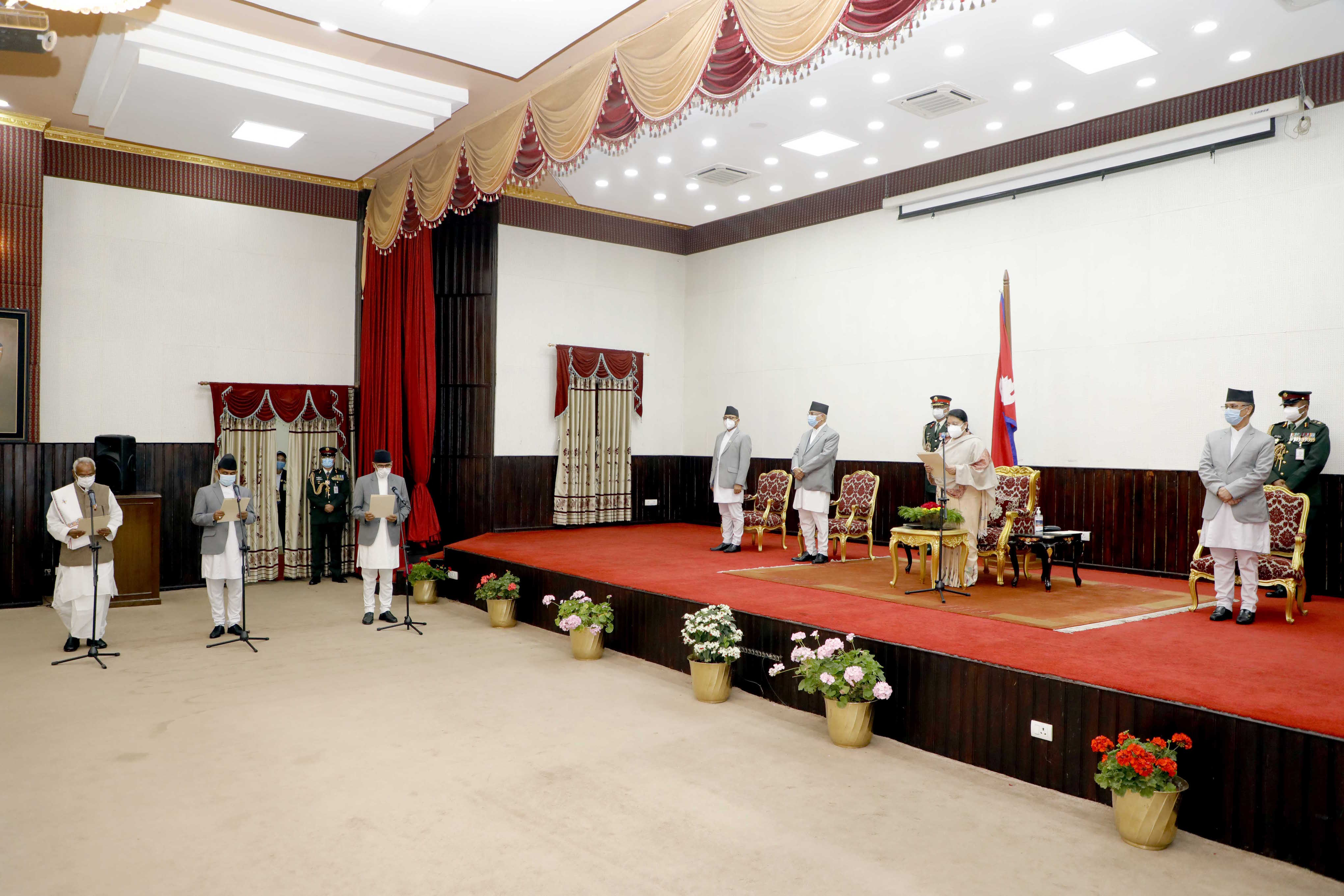 PM Oli brings massive reshuffle in his cabinet, Paudel, Mahato and Mahaseth sworn in as Deputy Prime Ministers