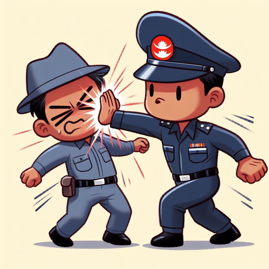 Police head constable assaults constable inside Singha Durbar for not saluting him