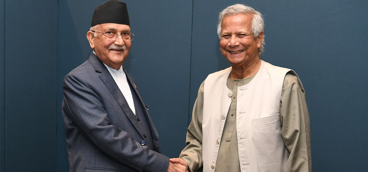 PM Oli meets with Bangladesh’s interim govt chief Yunus in USA