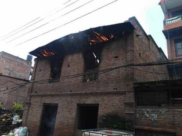 Fire guts house in Bhaktapur