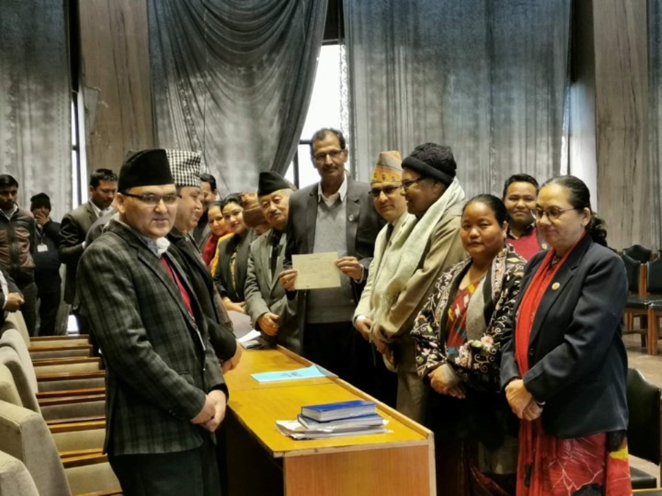 Sapkota registers his candidacy for the speaker post