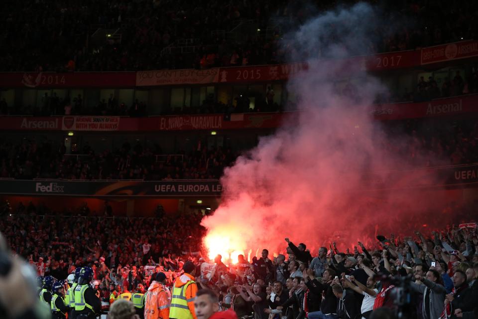 Four arrests as Arsenal match delayed amid crowd disorder - myRepublica ...