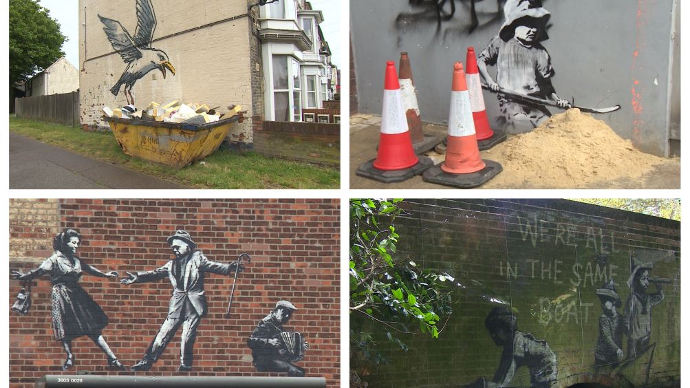 ‘A Great British Spraycation’: Banksy’s new seaside murals
