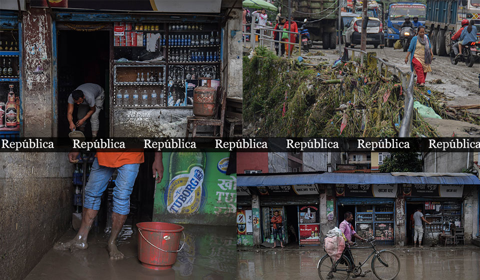 The aftermath of continuous rainfall in Kathmandu (Photo Feature)