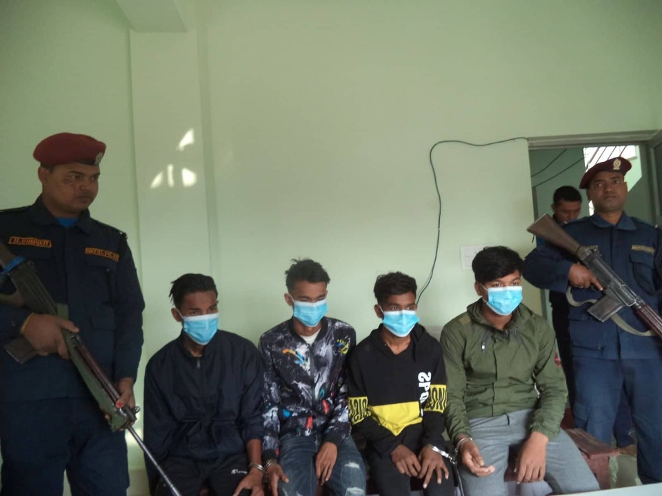 Four young men held with brown sugar in Siraha