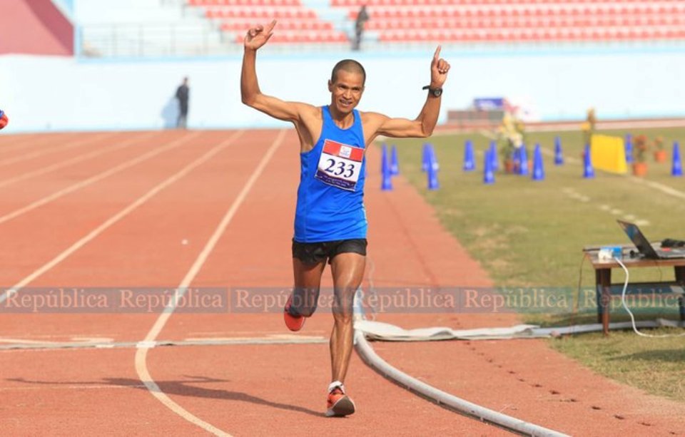Nepal's athlete Bogati bags gold in marathon