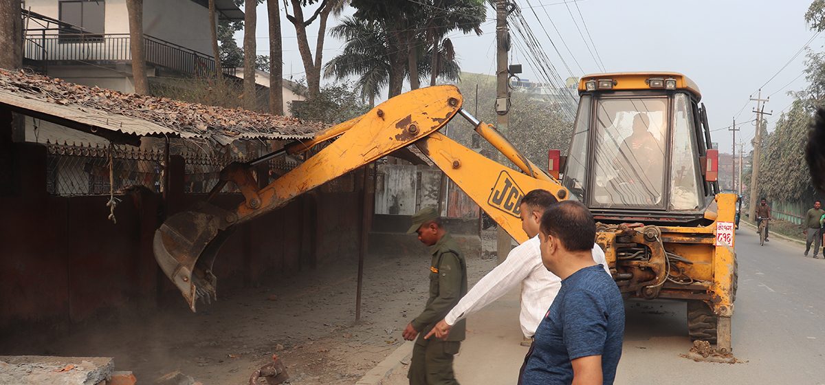 Biratnagar metropolis intensifies campaign to remove illegal structures