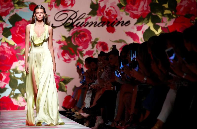 Blumarine says elegance comes in kindness at Milan show