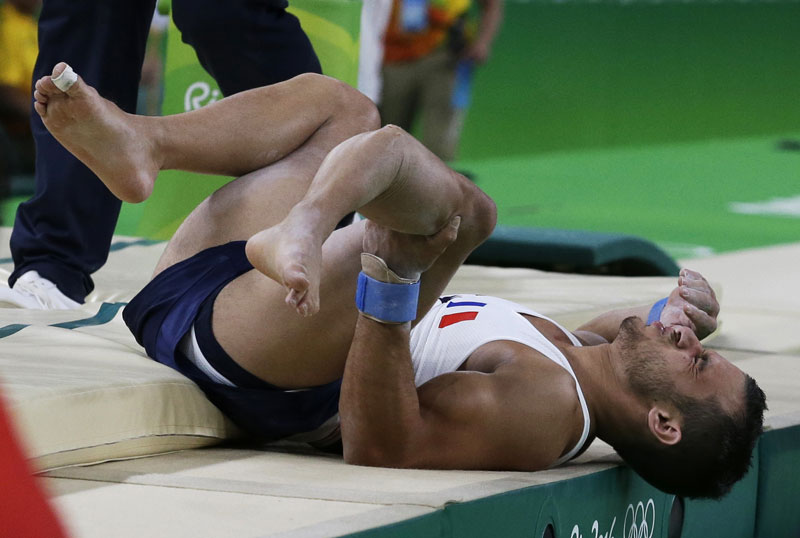 French gymnast's horrific leg break chills gymnastics arena (video)