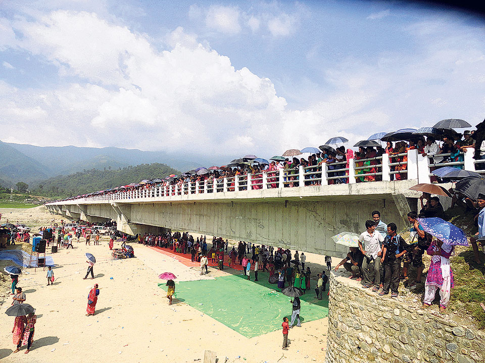 Bridge constructed in Sindhuli well before deadline