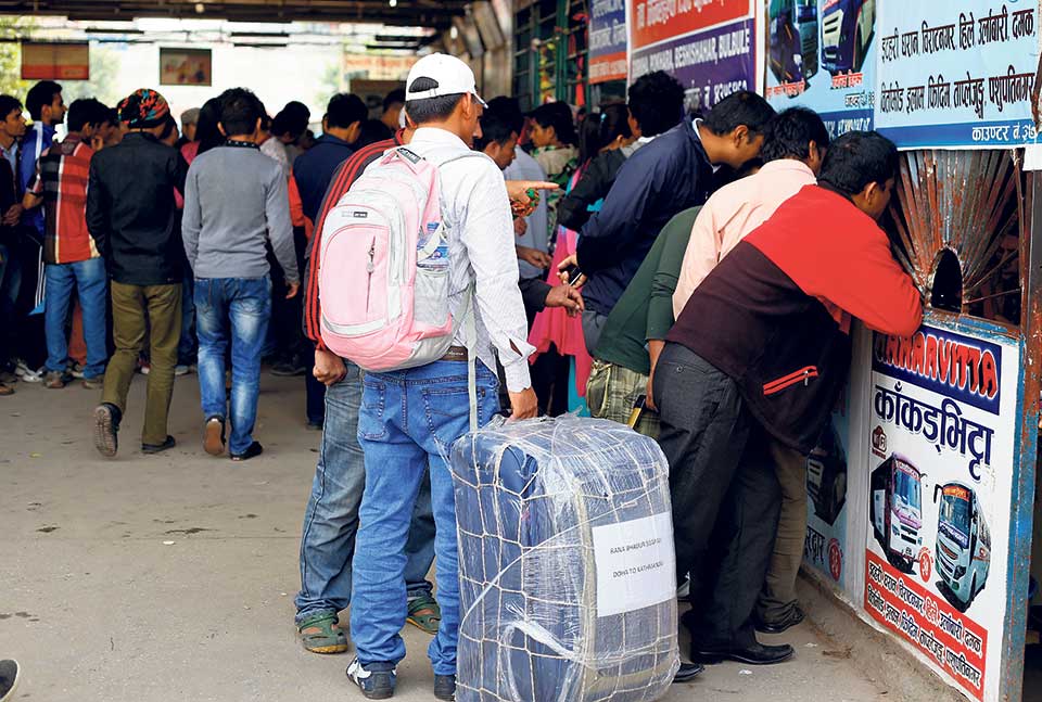 Pre-booking of bus tickets for Dashain still uncertain