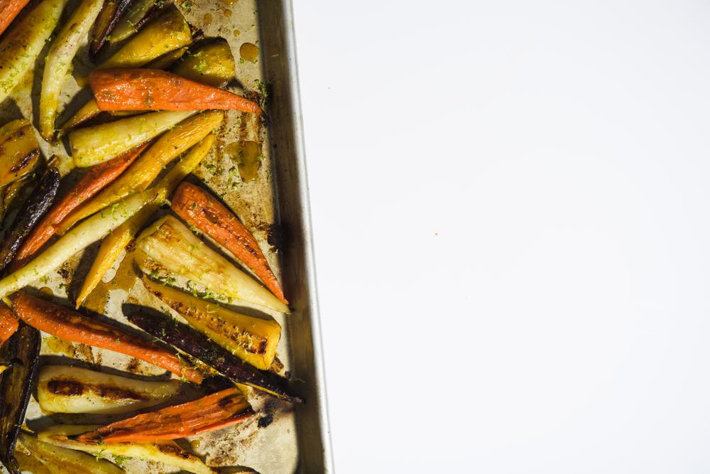 Turmeric honey adds warm, sweet notes to roasted carrots