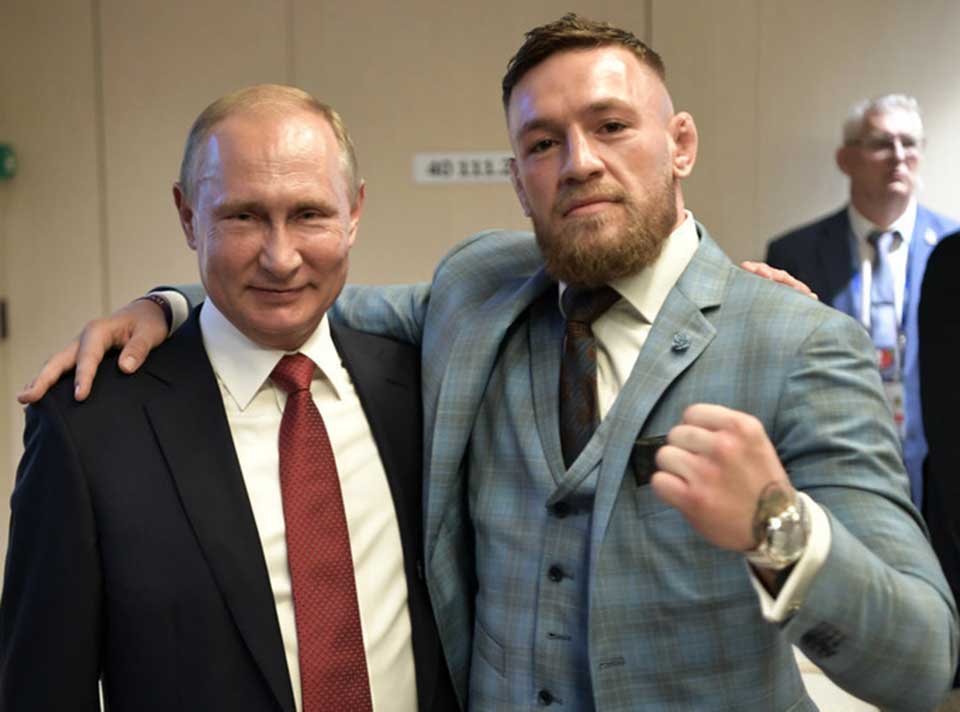‘Are you disrespecting Putin!?’ - Conor goads Khabib over WC final pic with Russian President