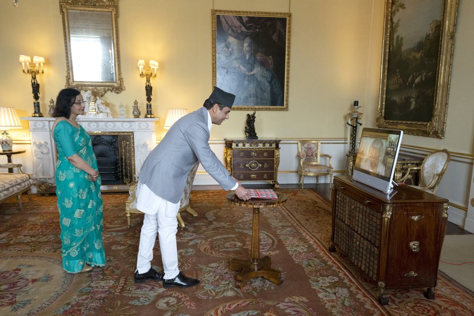 Ambassador Acharya presents letter of credence to Queen Elizabeth II