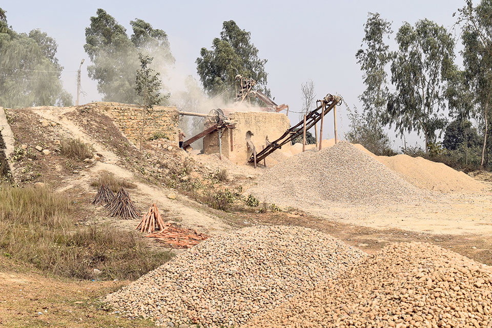 Crusher industries stop supplying stones, gravel and sand starting today