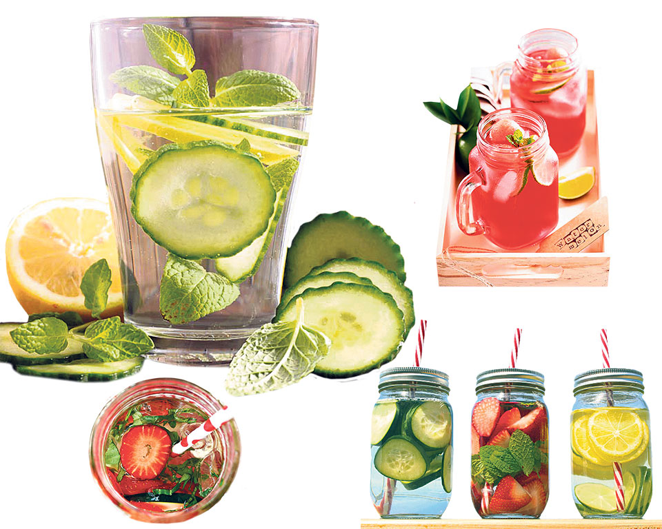 Flavored water for detox