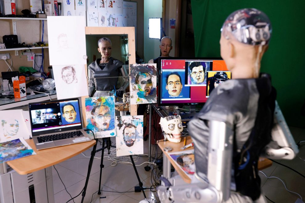 NFT digital artwork by humanoid robot Sophia up for auction