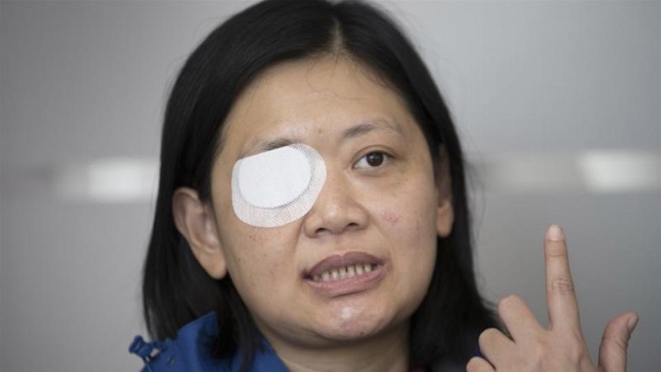 Eye blinded covering Hong Kong protests, Indonesian reporter seeks justice
