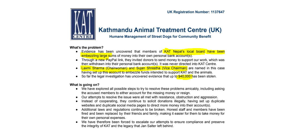 Kathmandu-based NGO operators accused of embezzling USD 40,000 UK donation meant for stray dog treatment