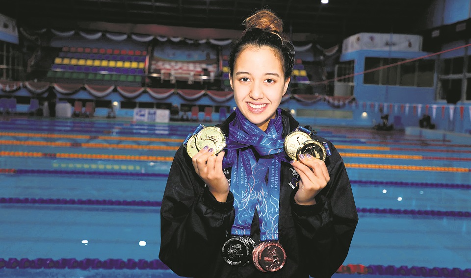 Nepali swimmer Gaurika sets new national record