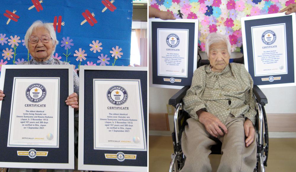 Japanese sisters certified as world’s oldest twins at 107