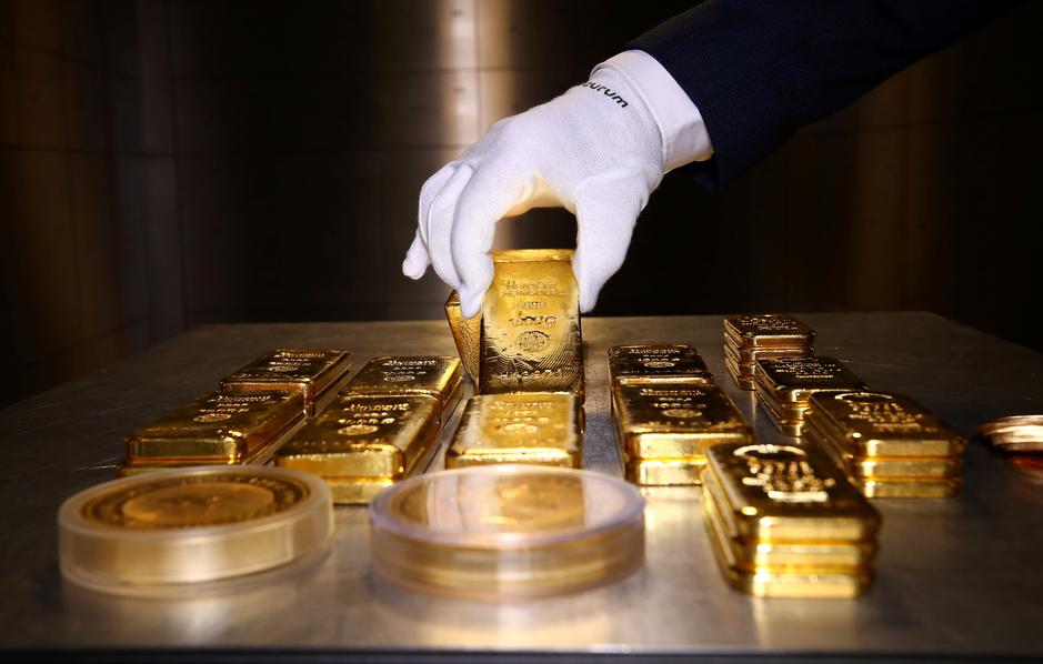 Gold hits record, equities edge higher on stimulus hopes