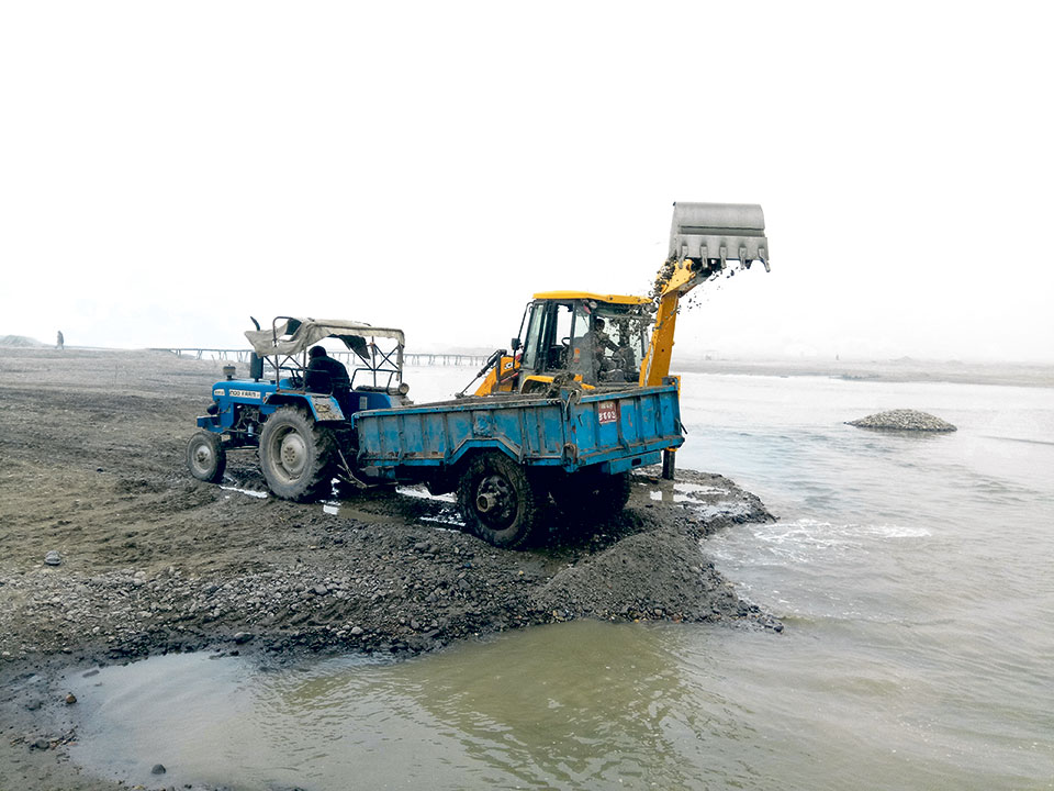 Illegal excavation rampant along Bagmati River