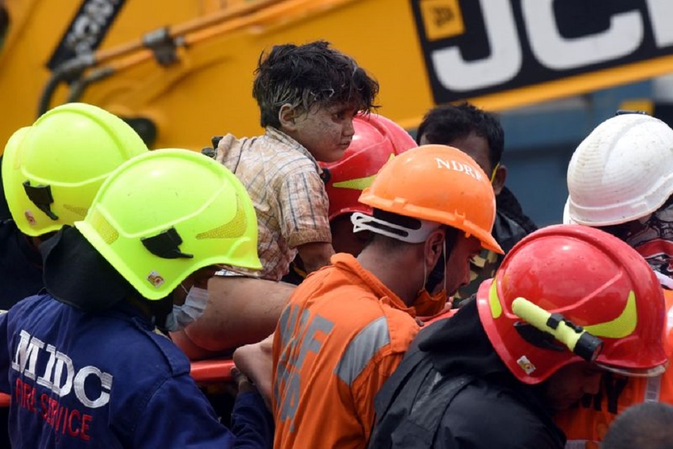 At least 13 bodies pulled from rubble of collapsed Indian building