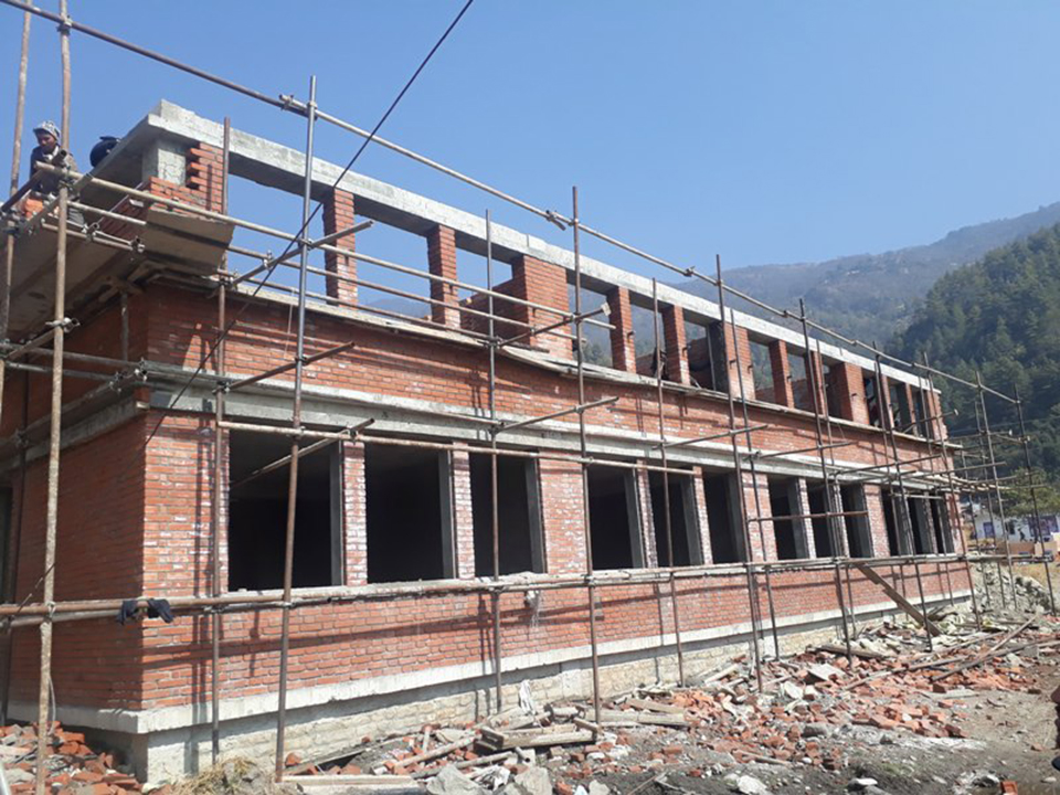 Jiri Technical School rising from rubbles