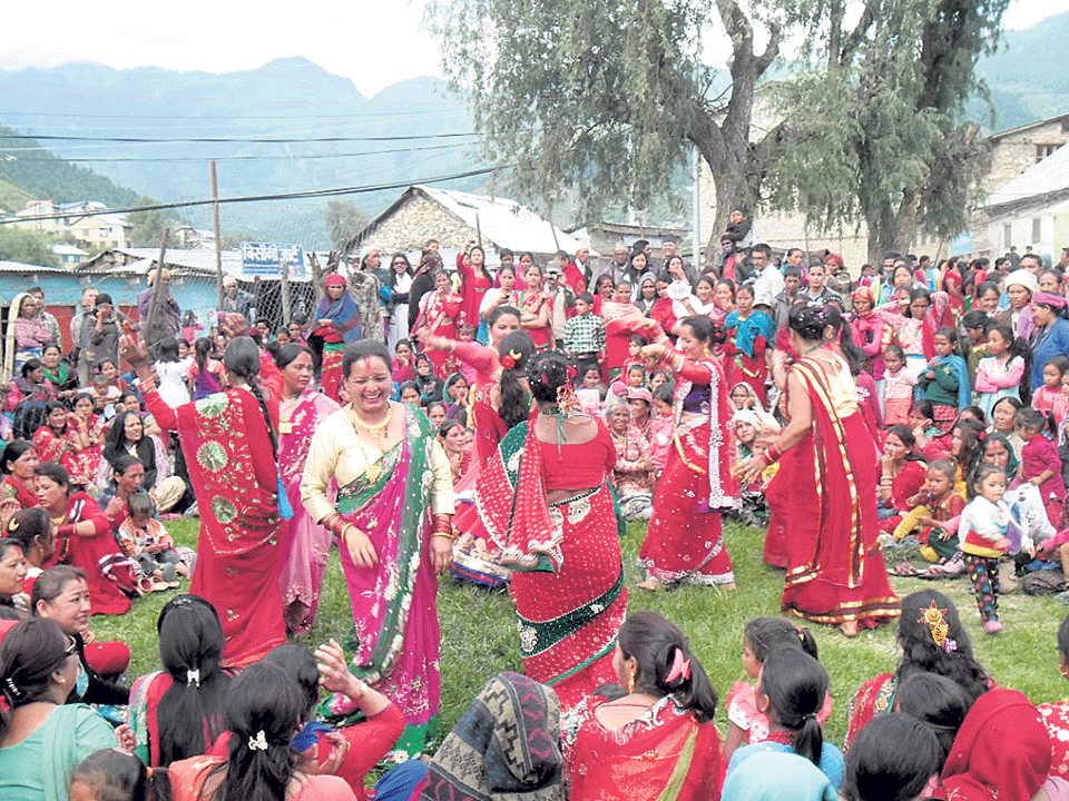 Jumla women celebrate Teej against Chhaupadi