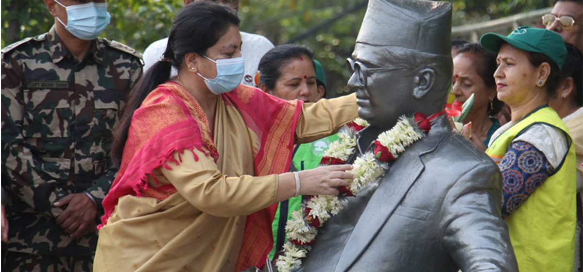 30th Madan Memorial Day: Former President Bhandari visits Madan Batika