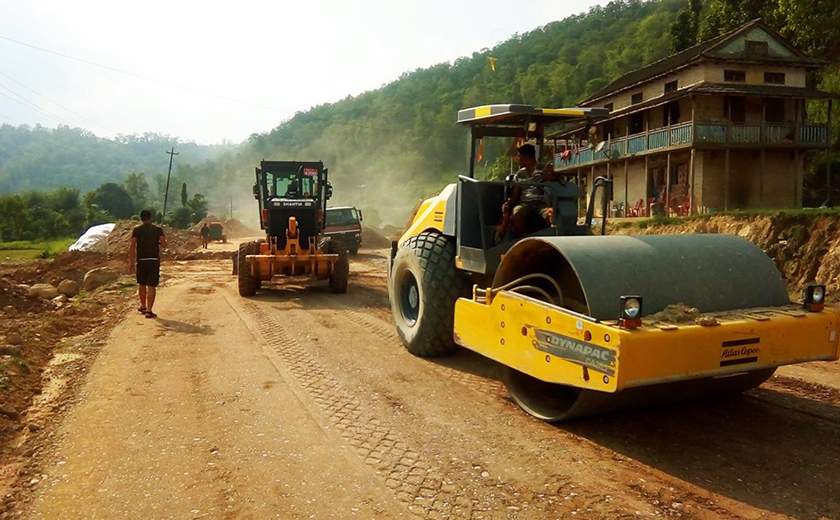 Construction of Dharan-Chatara-Sindhuli-Hetauda road in final stage