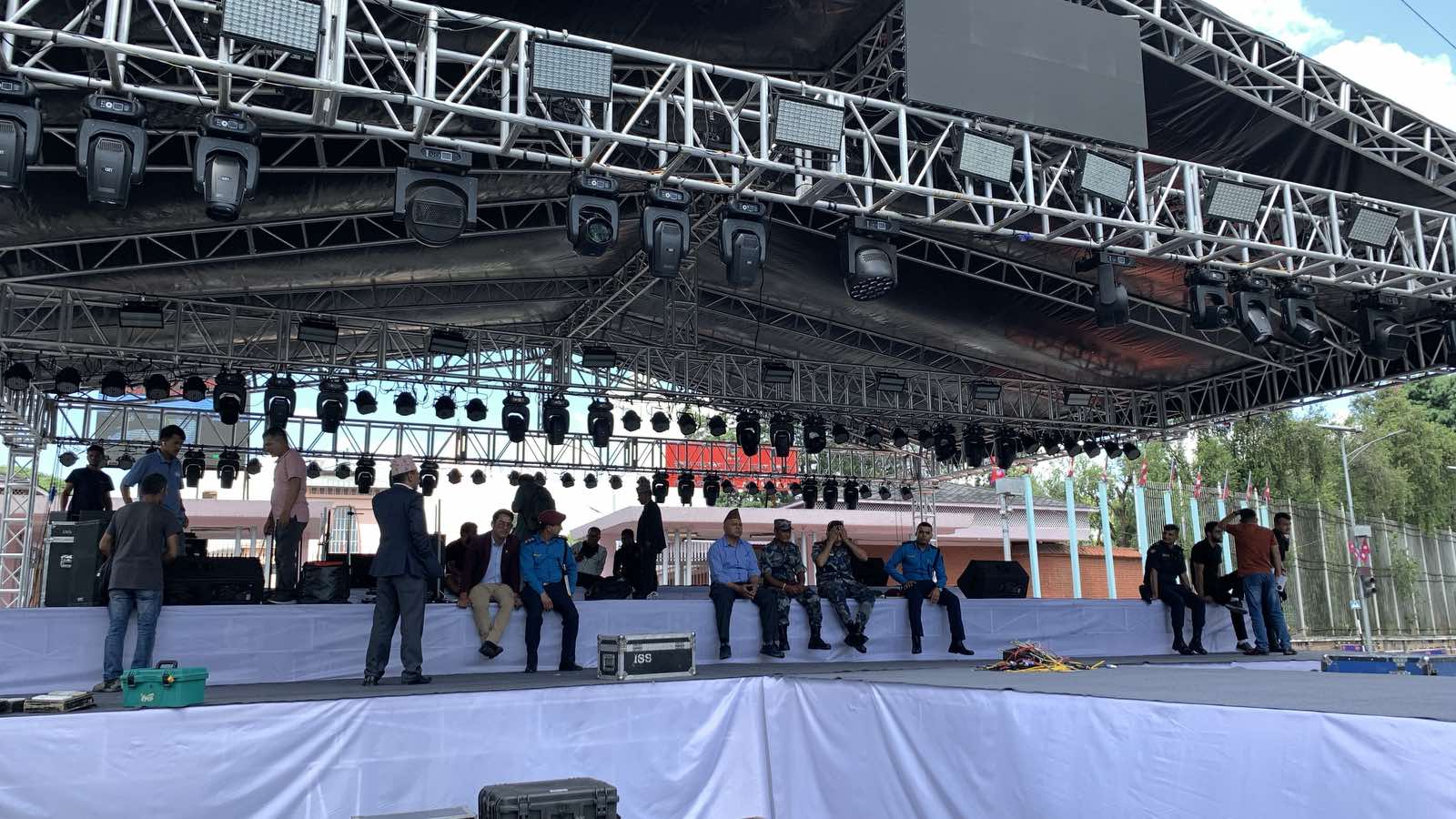 Stage being set for National Day Concert (In Pictures)