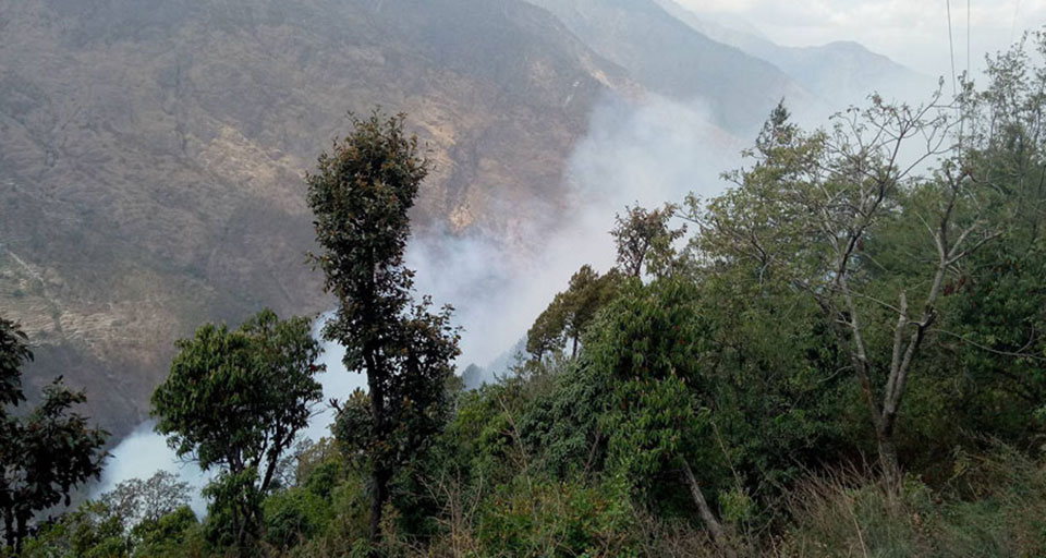 Langtang National Park catches a blaze