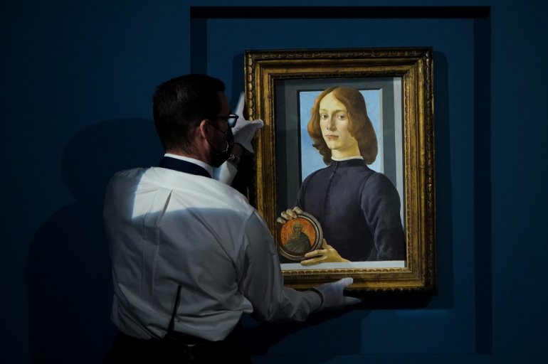 Rare Botticelli portrait sells for record $92.2 million at NY auction