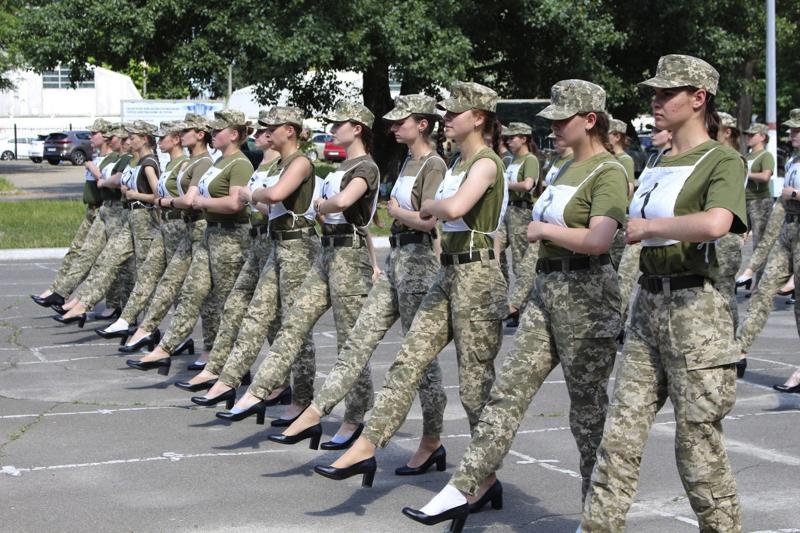Ukraine criticized for making female cadets parade in heels