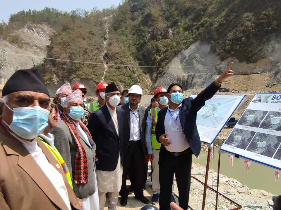 PM visits 140-MW Tanahu Hydro, instructs for timely completion
