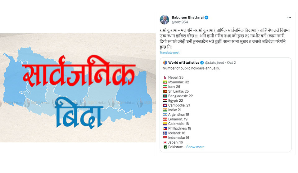 Nepal tops global list for public holidays