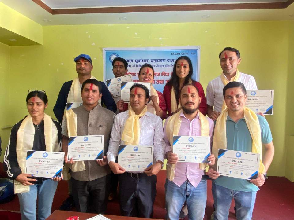 Society of Infrastructure Journalist Nepal elects new leadership