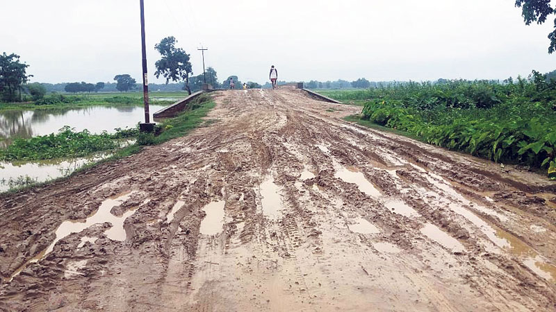 Shoddy repairs plague Saptari roads