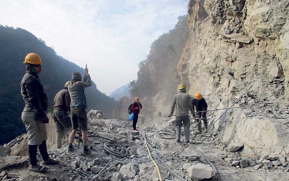 Progress in road construction elates northern Gorkha residents