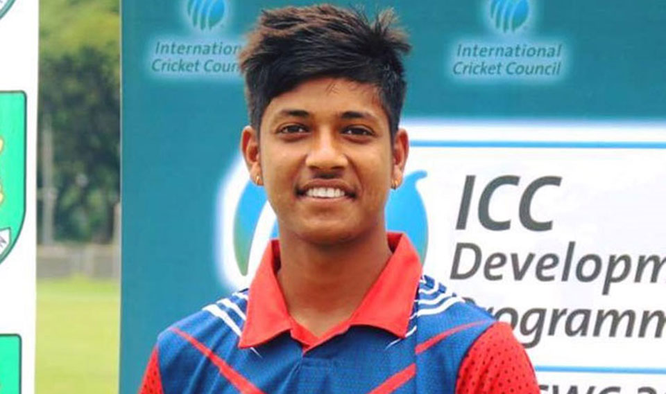 Sandip Lamichhane takes two wickets in same over