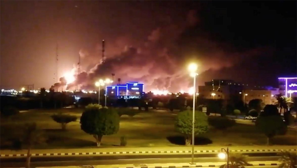 Fires from drone attacks on two Aramco sites under control: Saudi govt spokesman