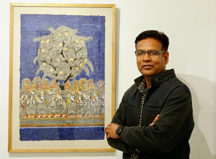 SC Suman’s ‘Mithila Cosmos: The Cycles of Time' on display