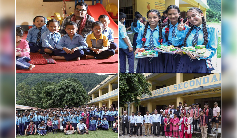 Sharing Love Nepal provides stationary items to 150 students of Shree Jalpa Secondary School