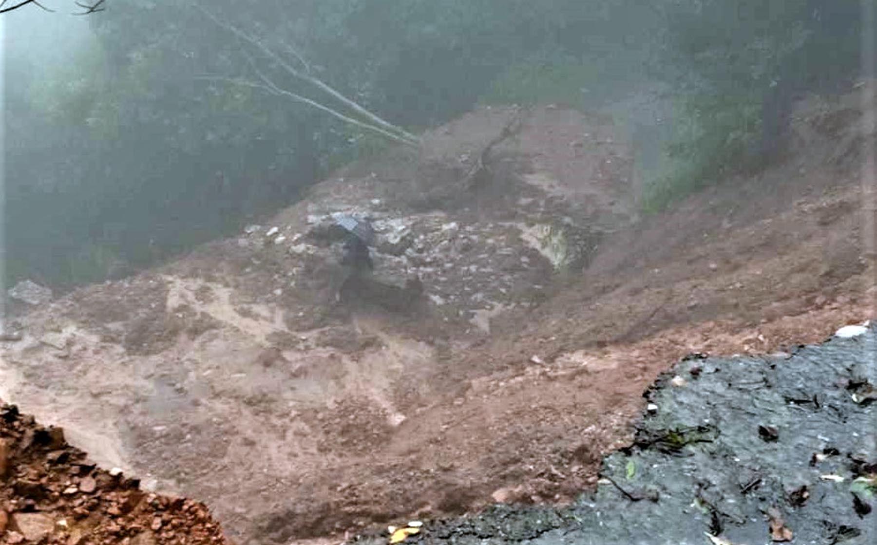 Landslide blocks Siddhicharan Highway