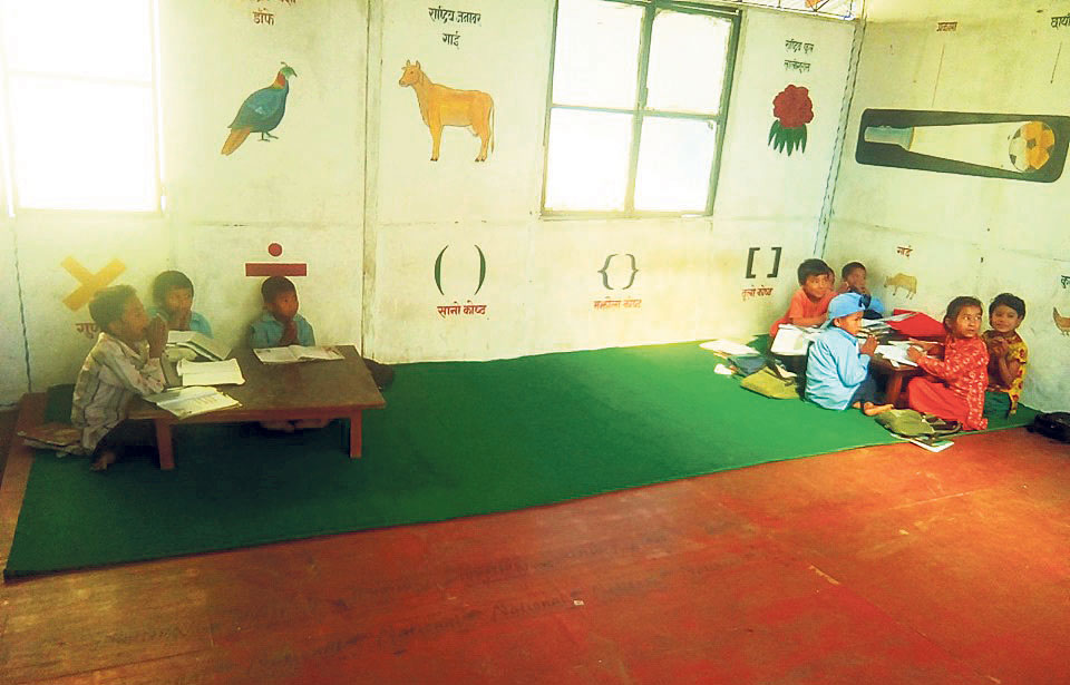 Delay in reconstruction of classrooms affecting children’s education in Sindhuli